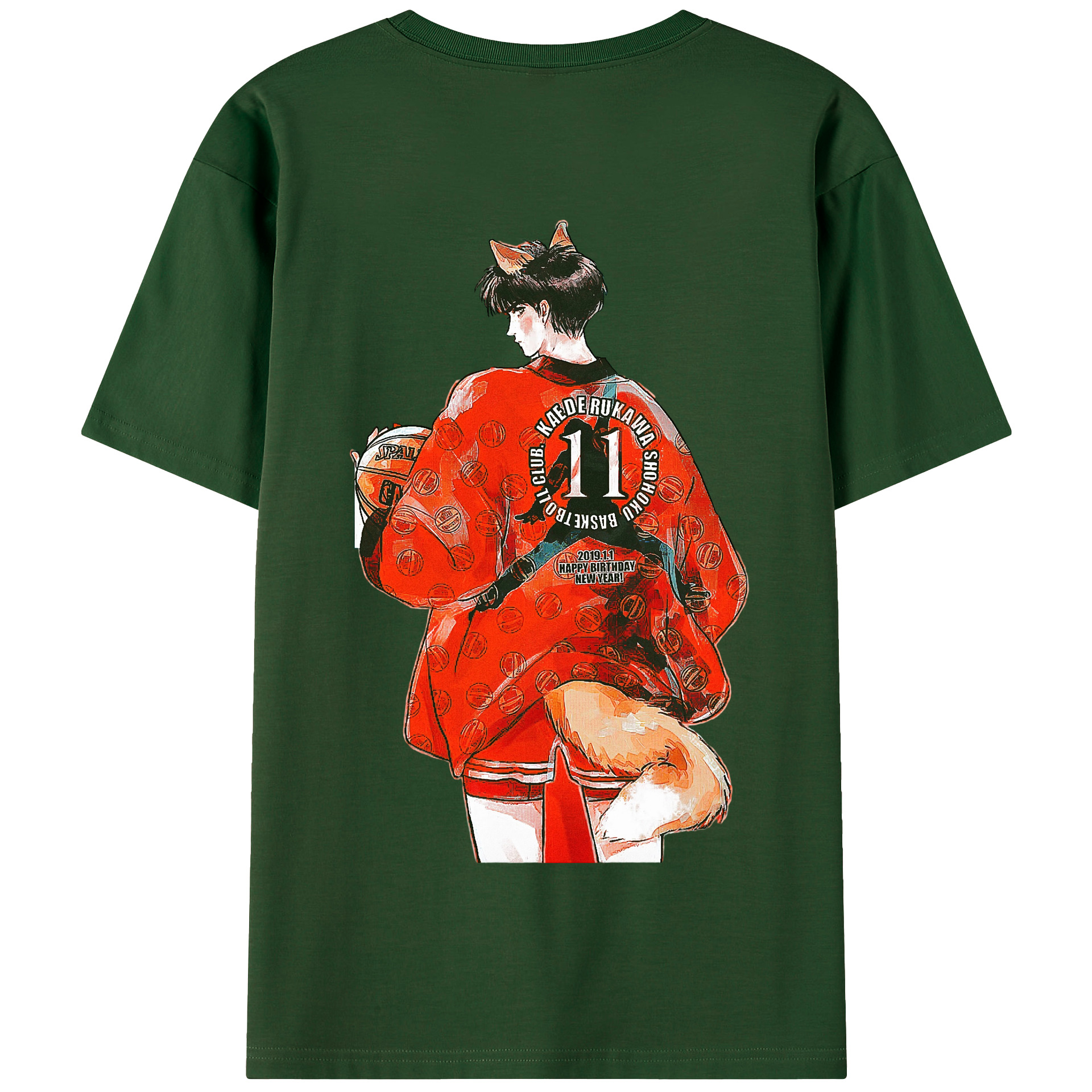 SLAM DUNK／スラムダンク 綿100％半袖Tシャツ（背面プリント）